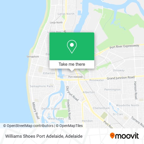 Williams Shoes Port Adelaide map