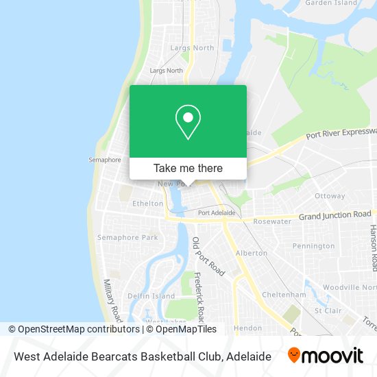 West Adelaide Bearcats Basketball Club map