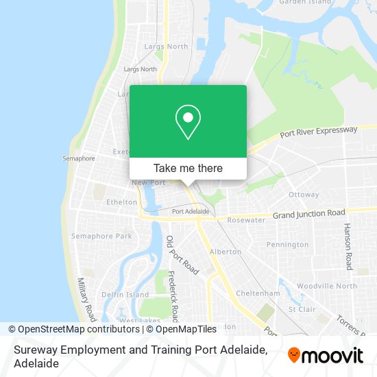 Mapa Sureway Employment and Training Port Adelaide