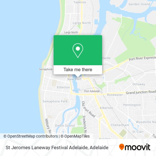 St Jeromes Laneway Festival Adelaide map