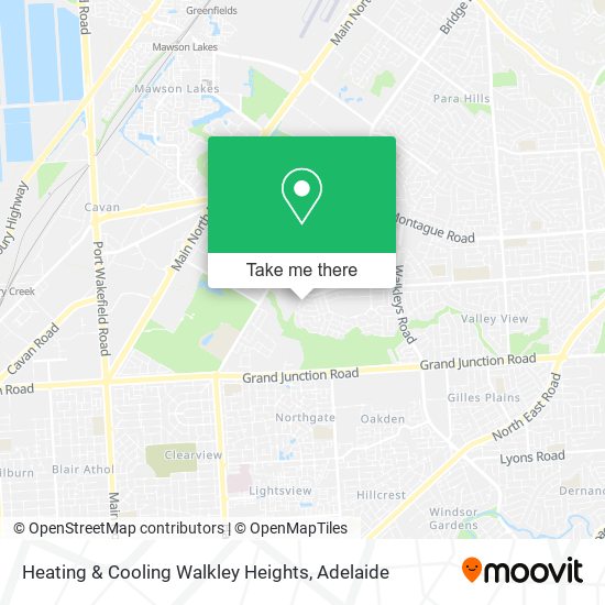 Heating & Cooling Walkley Heights map