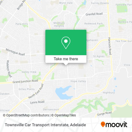 Townsville Car Transport Interstate map