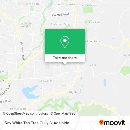 Mapa Ray White Tea Tree Gully S