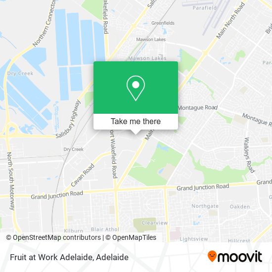 Fruit at Work Adelaide map