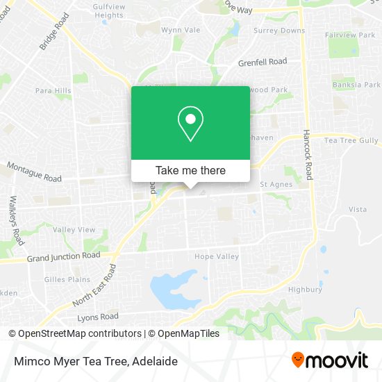 Mapa Mimco Myer Tea Tree