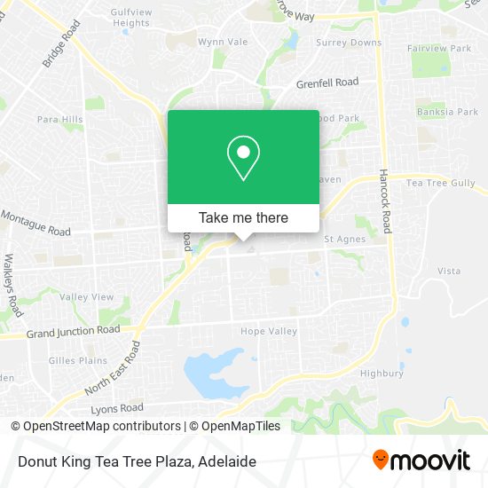 Donut King Tea Tree Plaza map