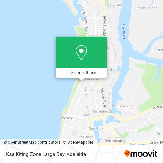 Mapa Ksa Kiting Zone Largs Bay