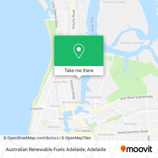 Mapa Australian Renewable Fuels Adelaide