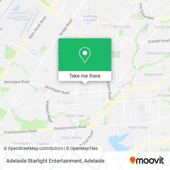 Mapa Adelaide Starlight Entertainment