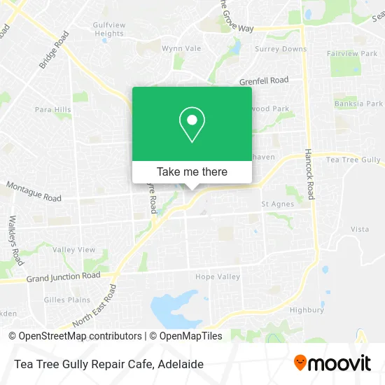 Mapa Tea Tree Gully Repair Cafe