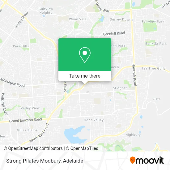 Mapa Strong Pilates Modbury