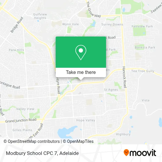 Mapa Modbury School CPC 7