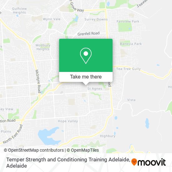 Temper Strength and Conditioning Training Adelaide map