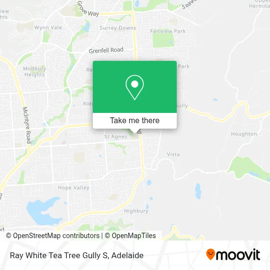 Mapa Ray White Tea Tree Gully S