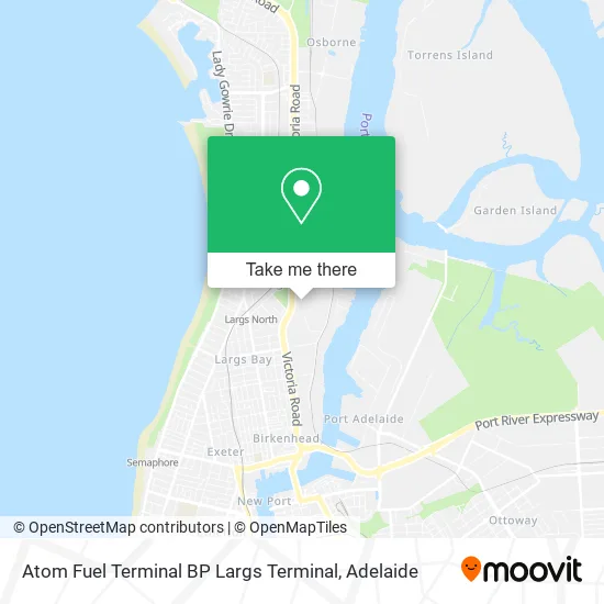 Atom Fuel Terminal BP Largs Terminal map
