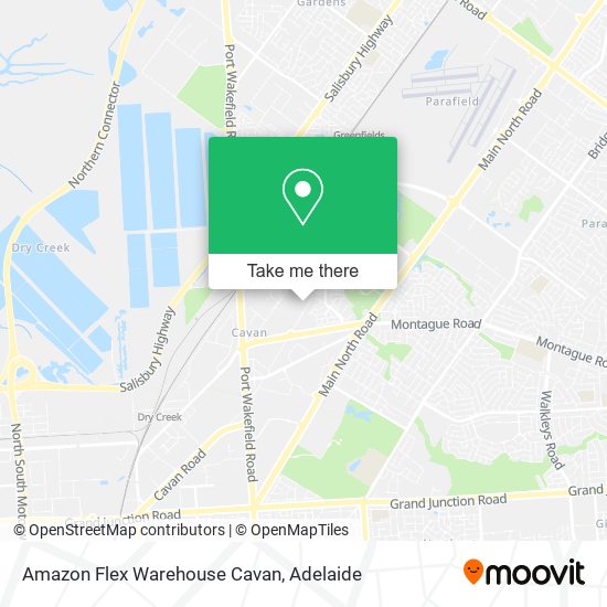 Mapa Amazon Flex Warehouse Cavan
