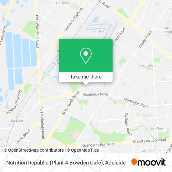 Nutrition Republic (Plant 4 Bowden Cafe) map