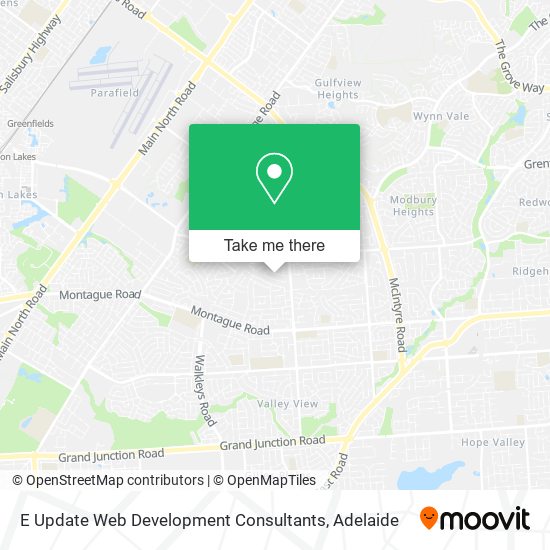 E Update Web Development Consultants map