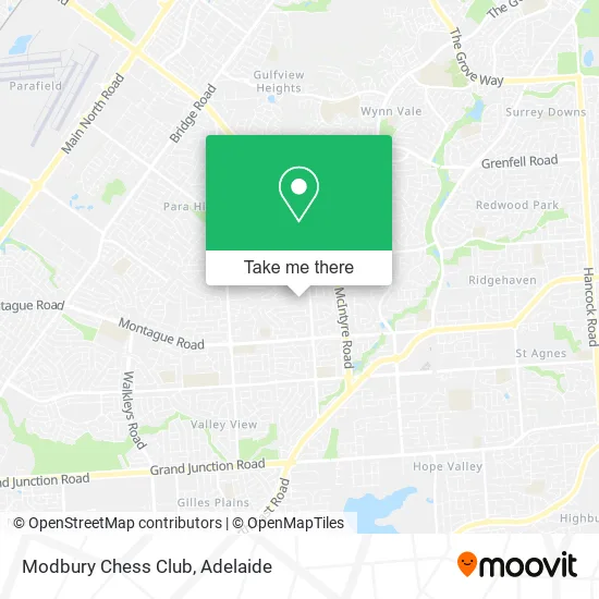 Mapa Modbury Chess Club