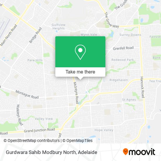 Gurdwara Sahib Modbury North map
