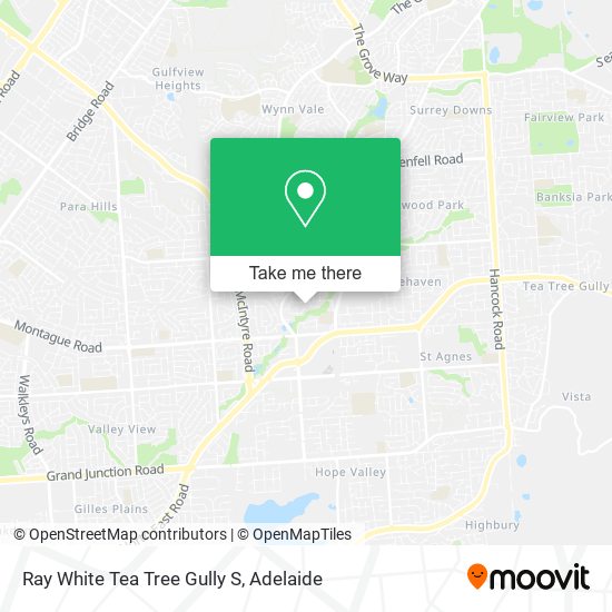 Mapa Ray White Tea Tree Gully S