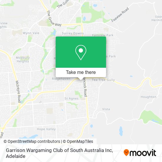 Mapa Garrison Wargaming Club of South Australia Inc
