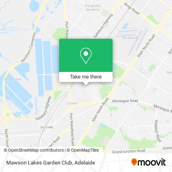 Mapa Mawson Lakes Garden Club