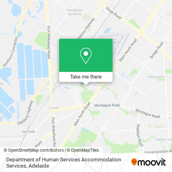 Department of Human Services Accommodation Services map