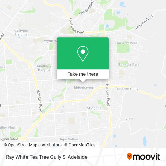 Ray White Tea Tree Gully S map