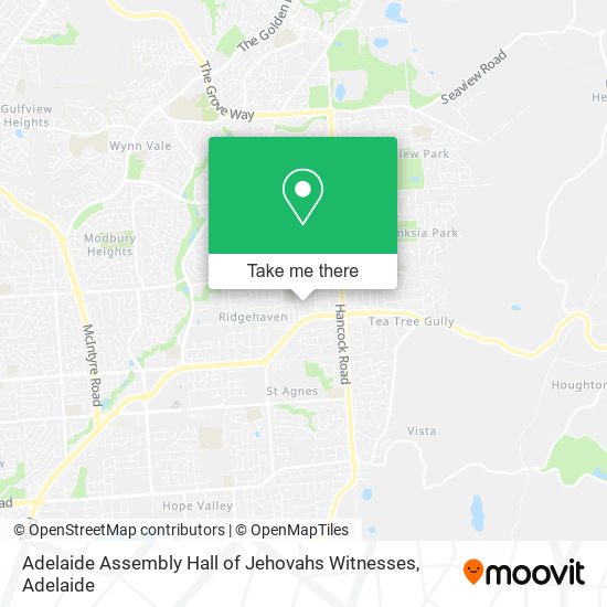 Mapa Adelaide Assembly Hall of Jehovahs Witnesses