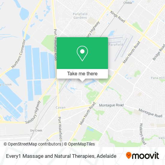 Mapa Every1 Massage and Natural Therapies