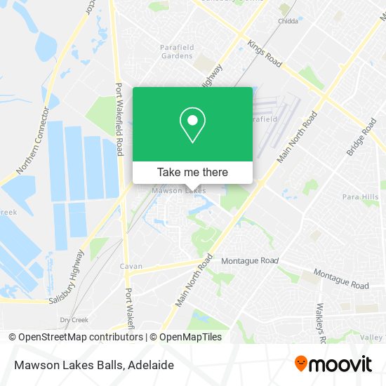 Mawson Lakes Balls map