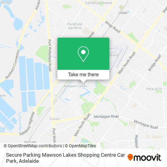 Mapa Secure Parking Mawson Lakes Shopping Centre Car Park