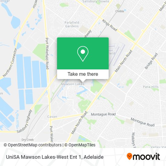 Mapa UniSA Mawson Lakes-West Ent 1