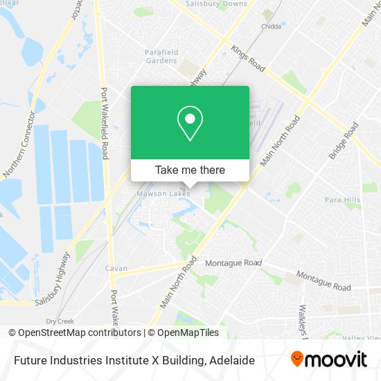 Mapa Future Industries Institute X Building
