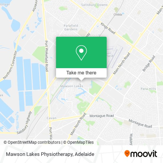 Mapa Mawson Lakes Physiotherapy