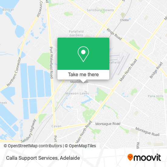 Calla Support Services map