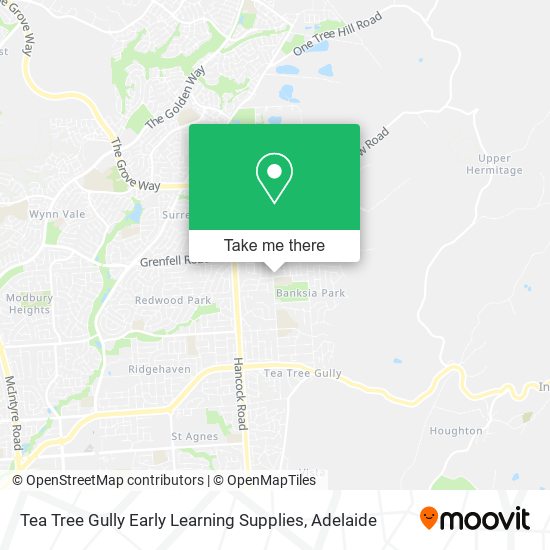 Mapa Tea Tree Gully Early Learning Supplies