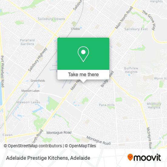 Mapa Adelaide Prestige Kitchens