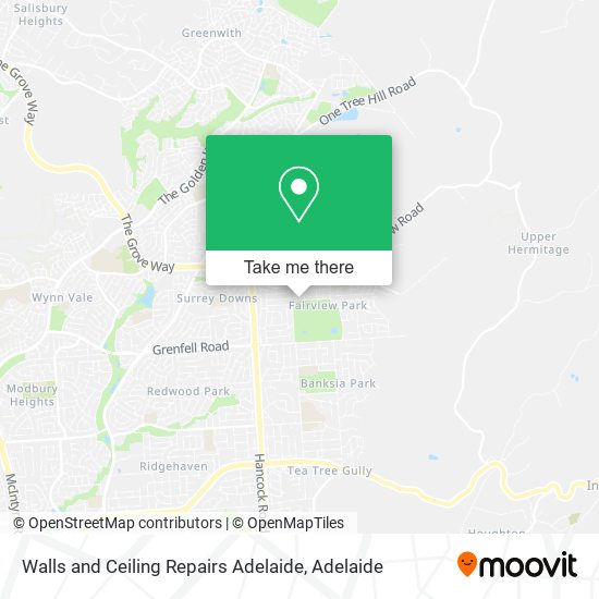 Walls and Ceiling Repairs Adelaide map