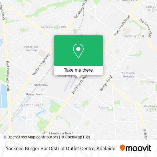 Yankees Burger Bar District Outlet Centre map