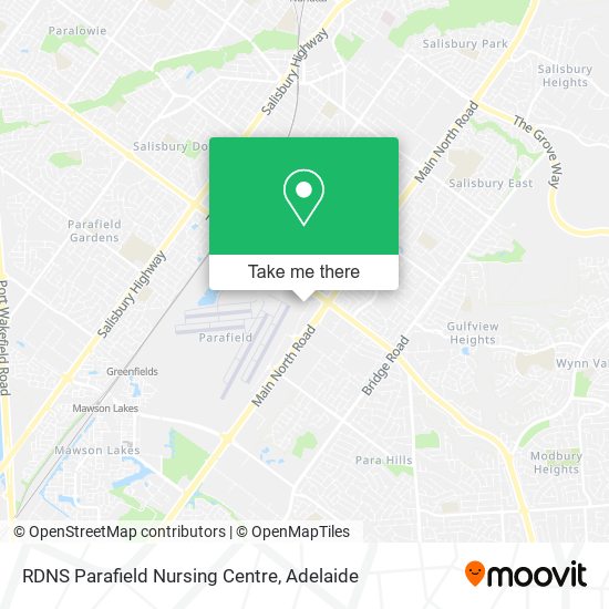 Mapa RDNS Parafield Nursing Centre