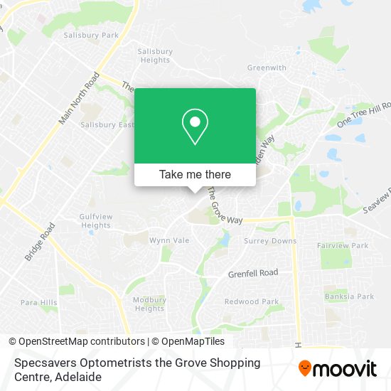 Mapa Specsavers Optometrists the Grove Shopping Centre