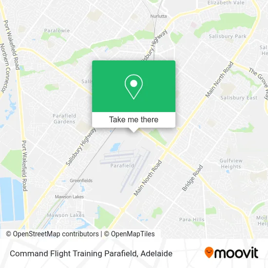 Mapa Command Flight Training Parafield