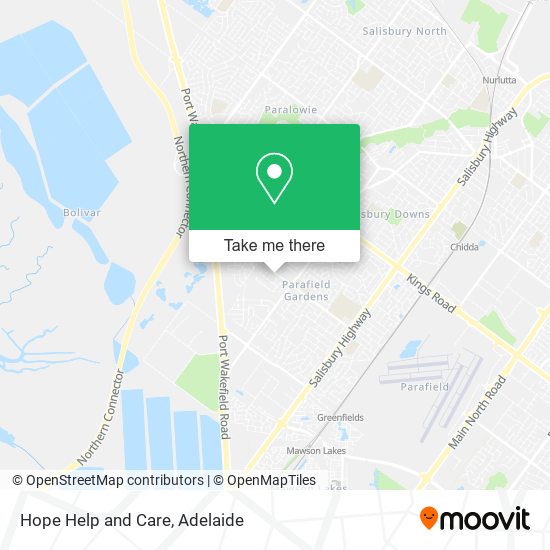Hope Help and Care map