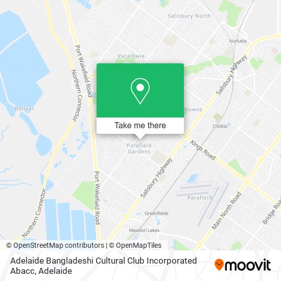 Adelaide Bangladeshi Cultural Club Incorporated Abacc map