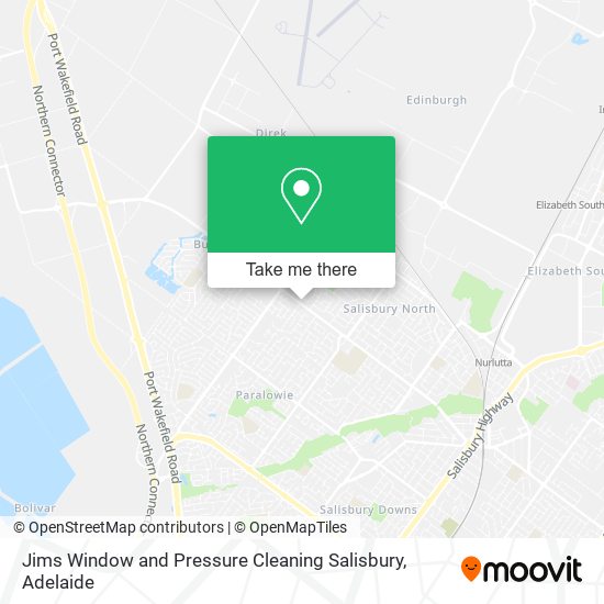 Jims Window and Pressure Cleaning Salisbury map