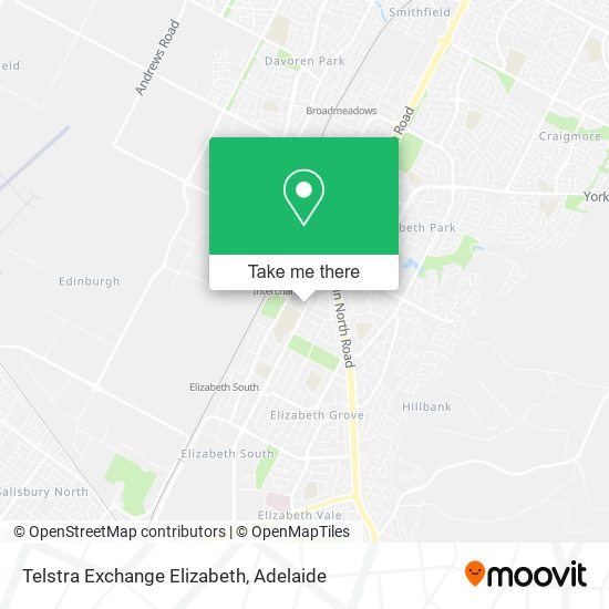 Telstra Exchange Elizabeth map