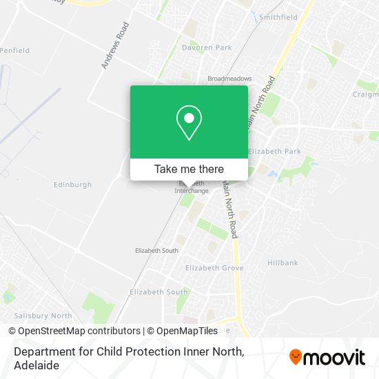 Department for Child Protection Inner North map