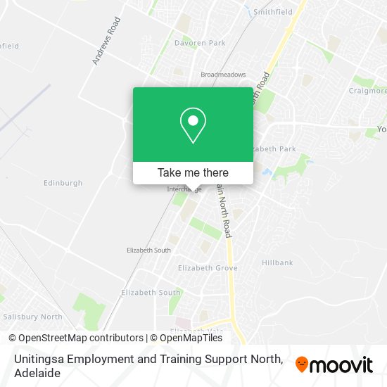 Mapa Unitingsa Employment and Training Support North